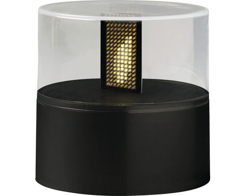 LED Leuchtfigur Konstsmide 5er-Set Flamme mit schwarzem Kunststoffsockel H 10 cm 256 LEDs Lichtfarbe warmweiß batteriebetrieben inkl. 8 Stunden Timer LED Wegeleuchte mit schwarzem Sockel und durchsichtigem Gehäuse