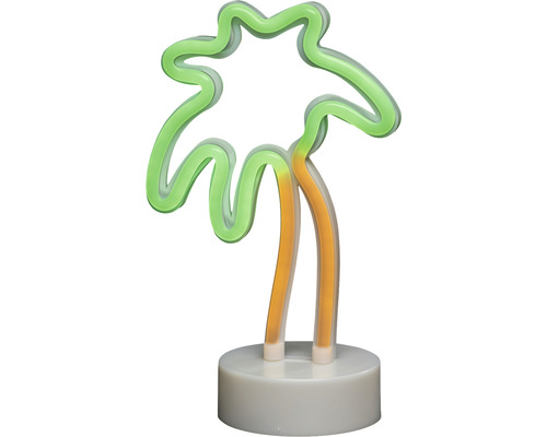 LED Schlauchsilhouette Konstsmide Palme 100 LEDs Lichtfarbe gelb grün inkl. Timer Dekorative LED-Leuchte in Form einer Palme