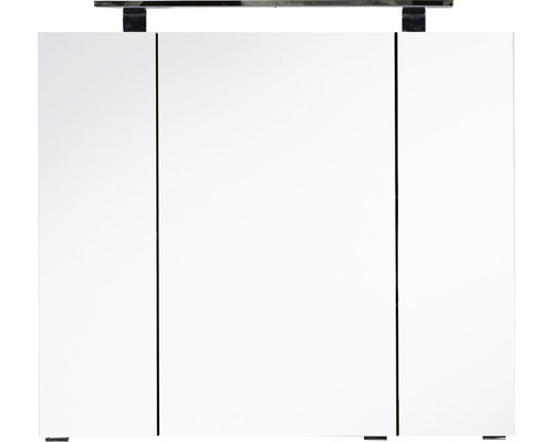 LED-Spiegelschrank Marlin 3-türig 80x13x73 cm weiß matt