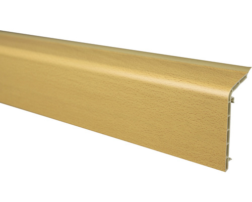 Heizungsrohrverkleidung Marley 40x88x2000 mm Buche für Heizungsrohre Sockelleiste aus Kunststoff mit Holzdekor