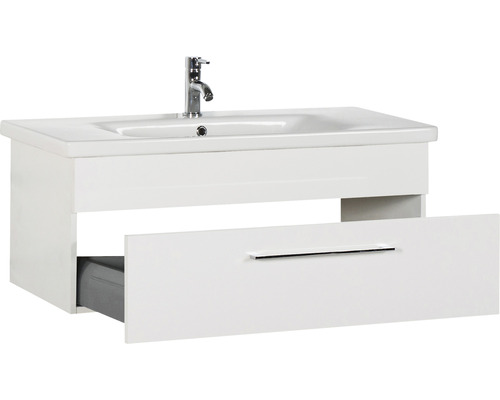 Waschbeckenunterschrank mit Auszug und Waschtisch