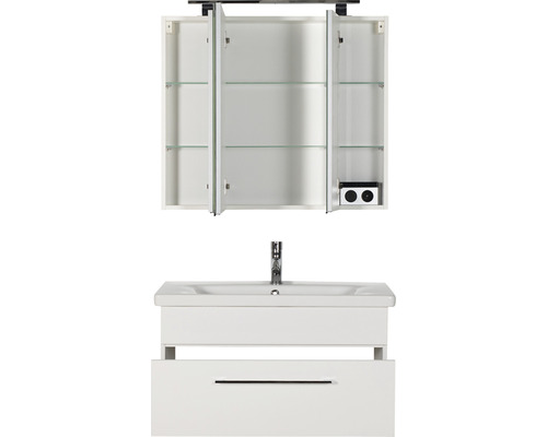 Waschtisch mit Unterschrank und Spiegelschrank für das Badezimmer