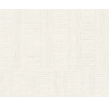 Weiße Tapete mit textiler Struktur