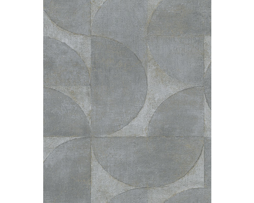 Vliestapete 32820 Vintage Deluxe Kreise grau Tapete mit geometrischem Halbkreis-Muster