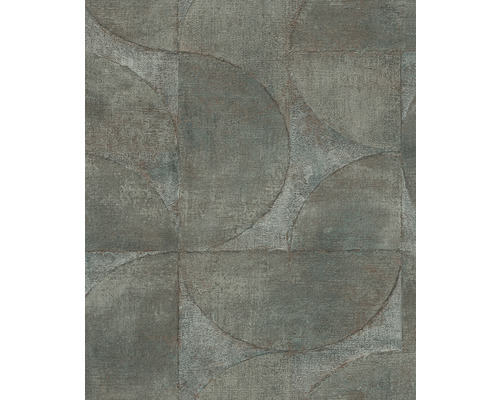 Vliestapete 32823 Vintage Deluxe Kreise grau Tapete mit geometrischem Kreismuster