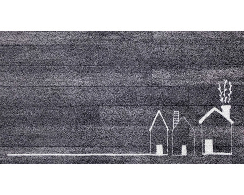 Schmutzfangläufer Création Three Houses Wood grau 66x120 cm