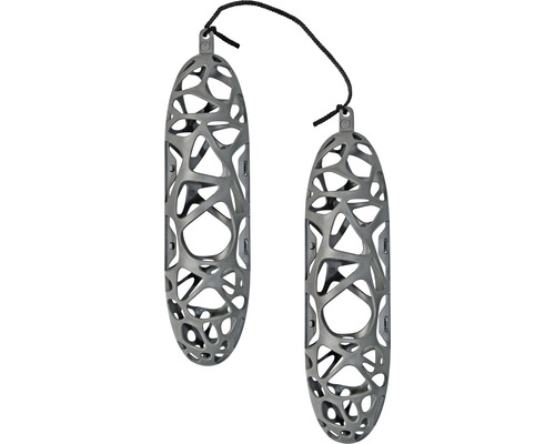 Futterspender Karlie Singing Friend Sam Twin mit Glasflasche 12 x 24 x 60 cm grau Schuhspanner aus Kunststoff mit Schnur