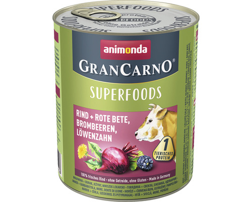 Nassfutter Hund Animonda Gran Carno Superfood Rind & Rote Beete 800 g