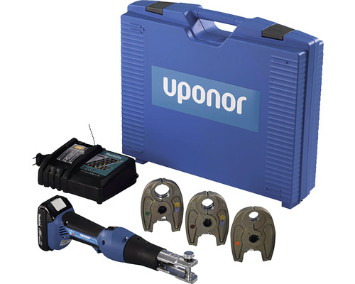 Akkumaschine Uponor S-Press Mini2 KSP0 Pressbacken 16/20/25 mm im Koffer 1083594 Uponor Akku-Pressgerät Set mit Pressbacken, Ladegerät und Transportkoffer