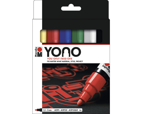 Marabu Yono Marker Set, 6 x 1,5-3 mm-0