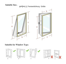 Diagramm zur Veranschaulichung der richtigen Fensterdichtungsgröße und der geeigneten Fenstertypen