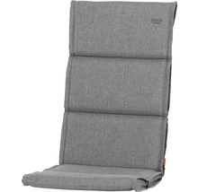 Graue Gartenstuhlauflage mit hoher Rückenlehne