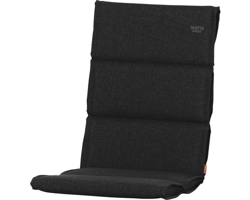 Auflage Dessin Uni 110 cm, Olefin Polypropylen anthrazit Gartenstuhlauflage mit Rückenlehne