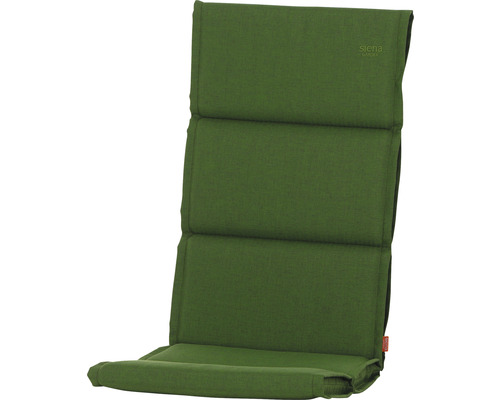Auflage Hochlehner Dessin Uni grün, Olefin Polypropylen Gartenstuhlauflage mit hoher Rückenlehne
