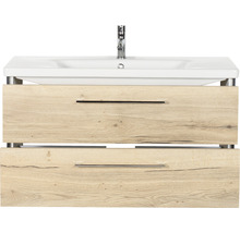 Waschtischunterschrank mit Waschbecken und zwei Schubladen