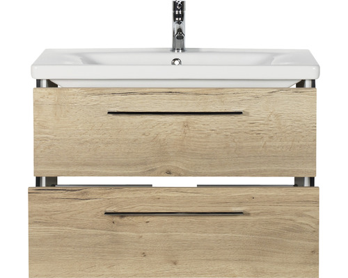 Waschtisch mit zwei Schubladen und Aufsatzwaschbecken