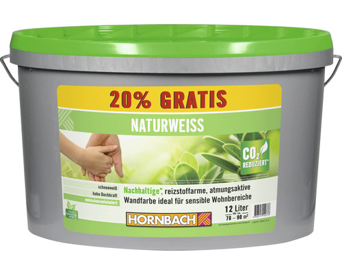 HORNBACH Naturweiss konservierungsmittelfrei weiß 12 L