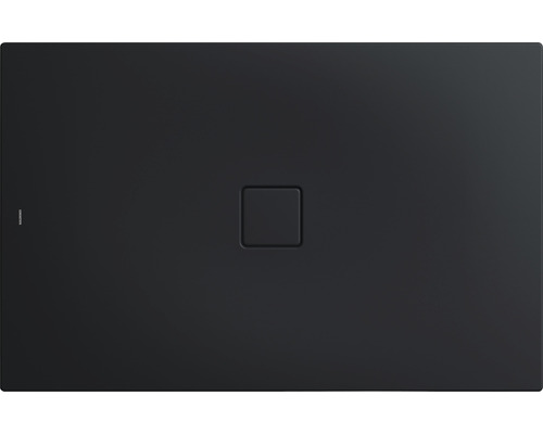Extraflache Rechteck-Duschwanne Kaldewei Conoflat 100x180x3,2 cm grau warm glatt Schwarze Duschwanne mit quadratischem Ablauf