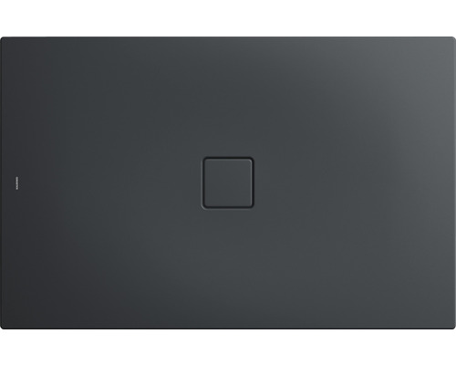 Extraflache Rechteck-Duschwanne Kaldewei Conoflat 90x170x3,2 cm grau cool glatt Rechteckige Duschwanne mit quadratischem Abfluss