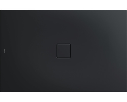 Extraflache Rechteck-Duschwanne Kaldewei Conoflat 90x170x3,2 cm grau warm glatt Schwarze Duschwanne mit quadratischem Abfluss
