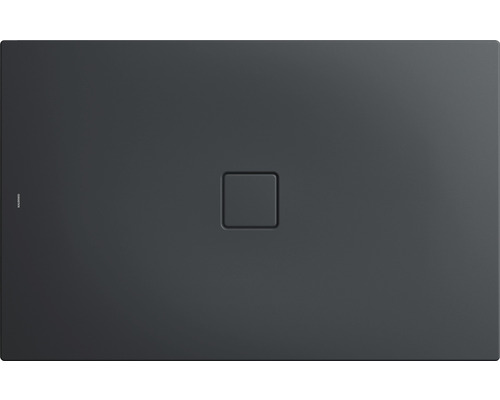 Extraflache Rechteck-Duschwanne Kaldewei Conoflat 100x160x3,2 cm grau cool glatt Rechteckige Duschwanne mit quadratischem Ablauf