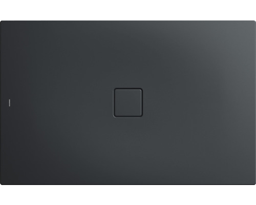 Extraflache Rechteck-Duschwanne Kaldewei Conoflat 80x140x3,2 cm grau cool glatt Duschwanne mit quadratischem Ablauf