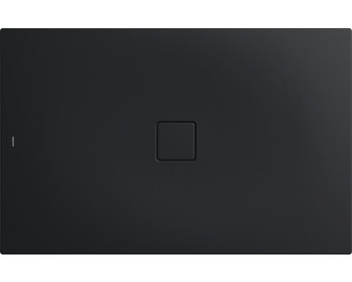 Extraflache Rechteck-Duschwanne Kaldewei Conoflat 90x100x3,2 cm grau warm glatt Schwarze Duschwanne mit Ablauf