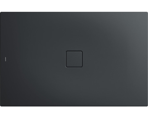 Extraflache Rechteck-Duschwanne Kaldewei Conoflat 80x120x3,2 cm grau cool glatt Rechteckige Duschwanne mit quadratischem Abfluss