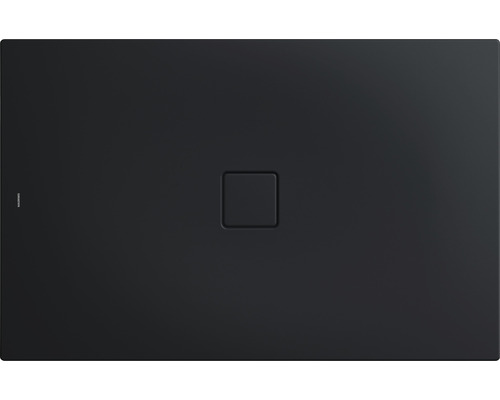 Extraflache Rechteck-Duschwanne Kaldewei Conoflat 80x120x3,2 cm grau warm glatt Schwarze Duschwanne mit quadratischem Ablauf