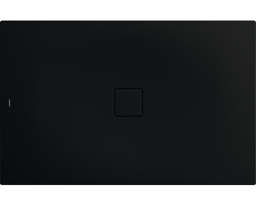 Extraflache Rechteck-Duschwanne Kaldewei Conoflat 80x90x3,2 cm schwarz matt mit Antirutschbeschichtung