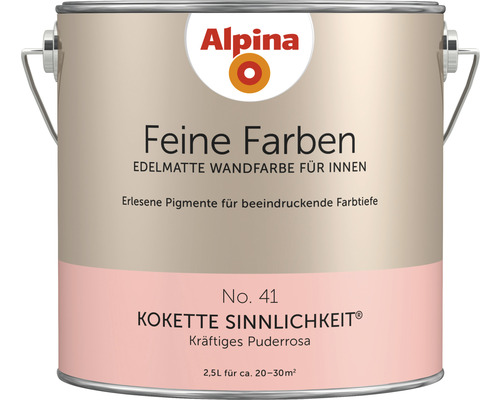 Alpina Feine Farben konservierungsmittelfrei Kokette Sinnlichkeit 2,5 L Alpina Feine Farben Innenfarbe im 2,5 Liter Eimer