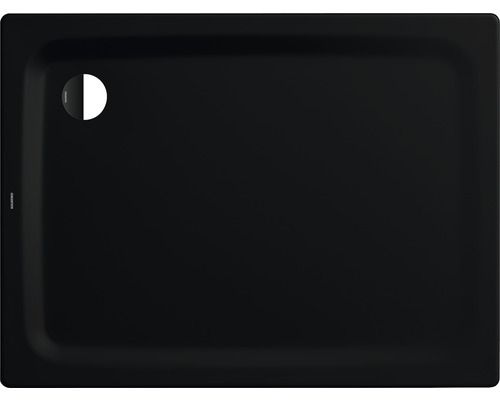 Extraflache Rechteck-Duschwanne Kaldewei Superplan Plus 75x90x2,5 cm schwarz matt Schwarze Duschwanne mit Ablauf von Kaldewei