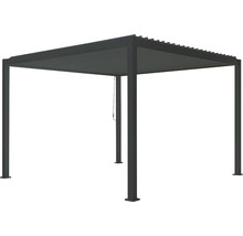 Quadratische Pergola mit verstellbarem Lamellendach für den Außenbereich