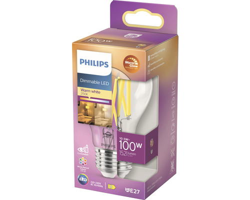 Philips LED Lampe dimmbar, warmweiß, 100 Watt in Verpackung
