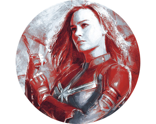 Fototapete selbstklebend DD1-046 Dot Avengers Painting Captain Marvel Ø 125 cm Illustration von Captain Marvel in Superheldenpose