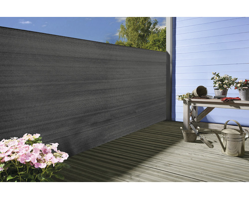 IDMarket Sichtschutz 2x10 M – Schwarz, 300 G/m², Blickdicht, Mit Ösen