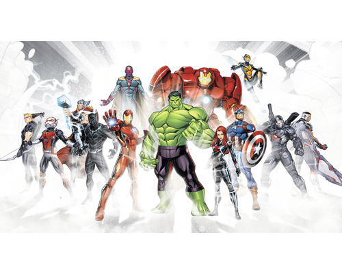 Fototapete Vlies IADX10-065 Into Adventure Avengers Unite 10-tlg. 500 x 280 cm Illustration verschiedener Avengers-Charaktere