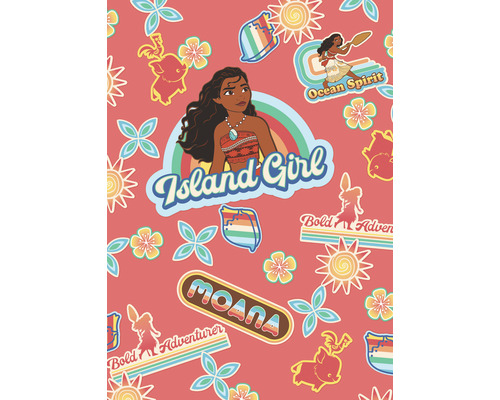 Fototapete Vlies IADX4-016 Into Adventure Moana Island Girl 4-tlg. 200 x 280 cm Stoffmuster mit Moana Motiven