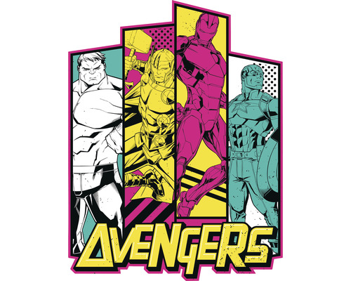 Fototapete Vlies IADX4-064 Into Adventure Avengers Flash 4-tlg. 200 x 280 cm Avengers Comic Design mit Hulk, Thor, Iron Man und Captain America
