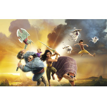 Szene aus dem Animationsfilm Raya und der letzte Drache mit mehreren Figuren