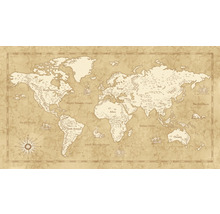 Fototapete Vlies IAX10-0027 Into Adventure Vintage World Map 10-tlg. 500 x 280 cm