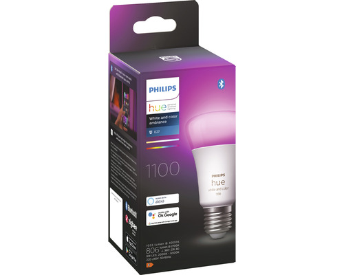Philips Hue Lampe, weiße und farbige Atmosphäre, E27 Fassung