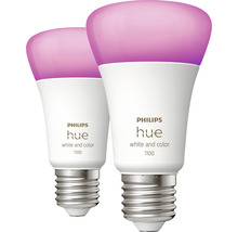 Philips hue Lampe White & Color Ambiance A60 dimmbar matt 2x E27/9W(75W) 1100 lm RGBW 2000K-6500 K 2 Stück - Kompatibel mit SMART HOME by hornbach-thumb-2
