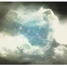 Illustration eines Planeten mit topografischen Linien