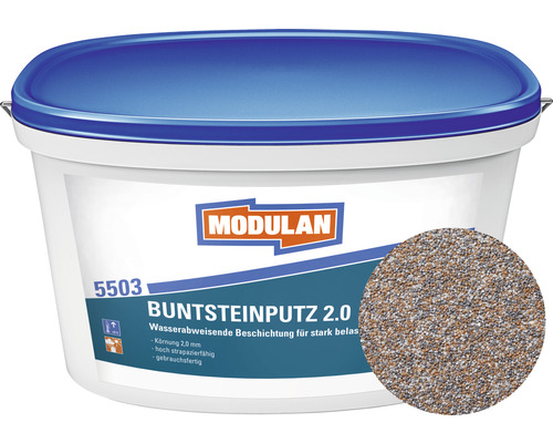 MODULAN 5503 Buntsteinputz Modulan 2 mm grau/scholadenbraun 20 kg Fb.302