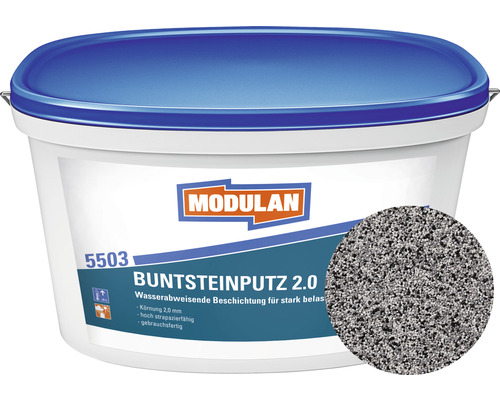 MODULAN 5503 Buntsteinputz 2 mm scholadenbraun/anthrazit 20 kg Fb.327