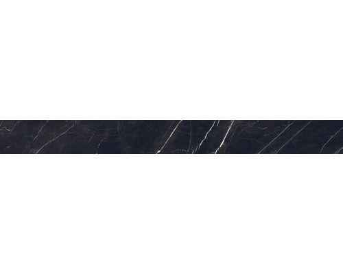 Feinsteinzeug Sockelfliese Marmor 7,0x60,0 cm schwarz