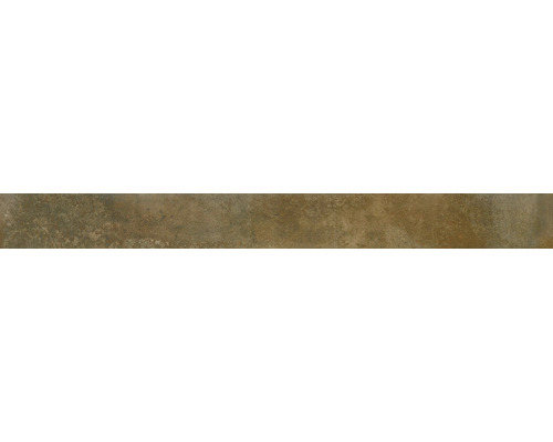 Feinsteinzeug Sockelfliese Metallique 7x60 cm kupfer Dekorplatte mit Steinoptik