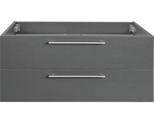 Waschbeckenunterschrank Differnz Somero 80x45x38 cm ohne Waschbecken anthrazit matt Grauer Waschtischunterschrank mit zwei Schubladen und Griffen