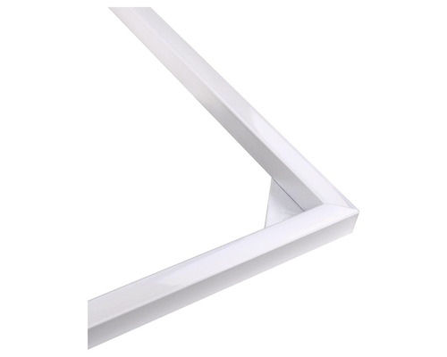 Detailansicht eines weißen Bilderrahmenwinkels